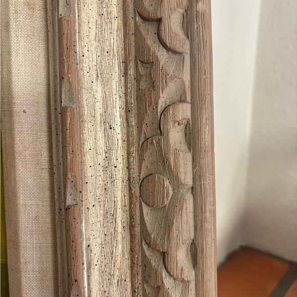 Original fishing boat painting with hand carved wood frame. - Picture 3 of 4